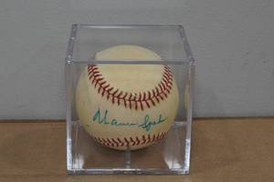 lot 4 image: Warren Spahn Autographed Baseball
