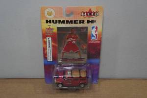lot 12 image: Fleer Lebron James Hummer H2 Die Cast Car with Card, Rookie Year