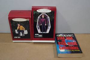 lot 98 image: 2 Star Trek Keepsake Ornaments with Price Guide Book