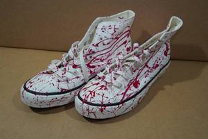 lot 199 image: Grafitti Cover Canvas Shoes -Size 43