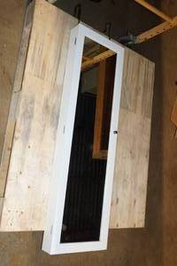 lot 217 image: Over The Door Mirrored Storage Cabinet