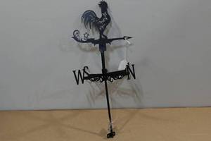 lot 118 image: Laser Cut Steel Rooster Weather Vane