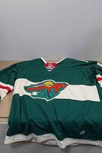 lot 124 image: MN Wild Zucker Jersey -Size 56