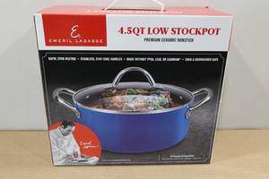 lot 133 image: Emeril Lagasse 4.5Q Low Stockpot