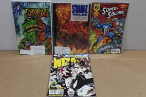 lot 144 image: 4 Vintage Comic Books -Teknophage, Strange Tales, Super Solidier