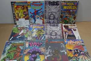 lot 145 image: 12 Comic Books -Spider-Man, Swamp Thing, War of the Worlds