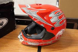 lot 167 image: Motorcycle Helmet -Medium, Red