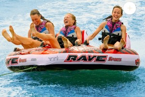 lot 1 image: Rave Sports Warrior 3 Person Towable Tube