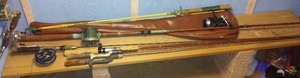 lot 519 image: Vintage Fishing Rod and Reel Collection with Case