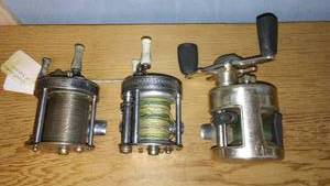 lot 541 image: Lot of 3 Vintage Fishing Reels - Penn, Abu Garcia, and South Bend