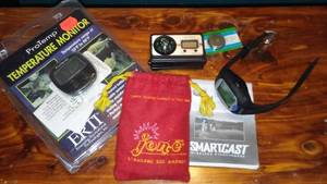 lot 583 image: Fishing Accessories including ProTemp Temperature Monitor, Compass, and More