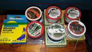lot 592 image: Vintage Fishing Line (13 Spools) - Braided and Monofilament