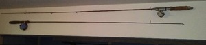 lot 600 image: Vintage Thunderbird Fishing Rod and Reel Combo and More. (4)