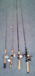 lot 611 image: Fishing Rods with Reels (4) - Various Models