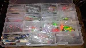 lot 669 image: Fishing Lures Tackle Collection in Organizer Box