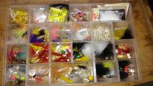 lot 677 image: Assorted Fishing Lures and Accessories in Organizer Box