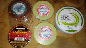 lot 695 image: Lot of 5 Lead Core Trolling Lines in Various Colors and Brands