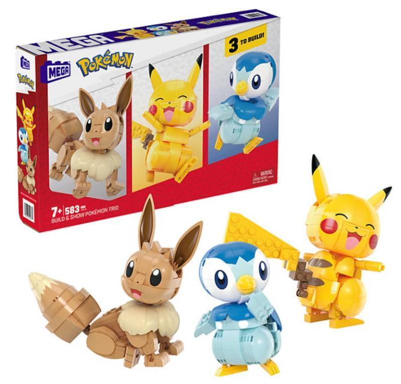 lot 422 image: NEW Pokmon Mega Construx Build & Show Trio, 583 pc.