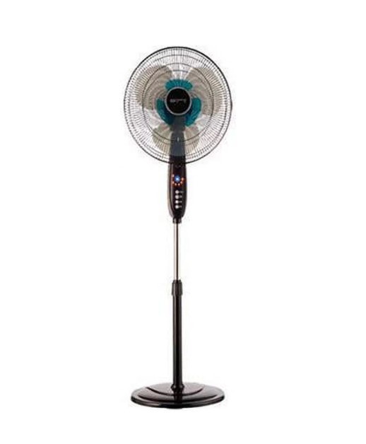 lot 150 image: NEW Geneva 16 in. 3 Speed Electric Oscillating Dual Blade Stand Fan