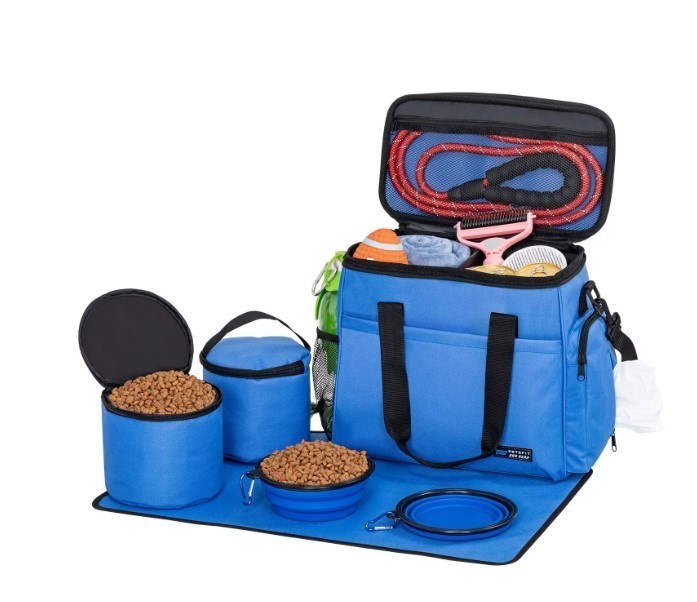 lot 404 image: NEW PetsFit Week Away Pet Travel Bag  Accessories - Navy Blue