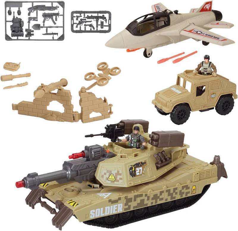 lot 318 image: NEW Members Mark 32 Piece Soldier Force Motorized Tank Playset