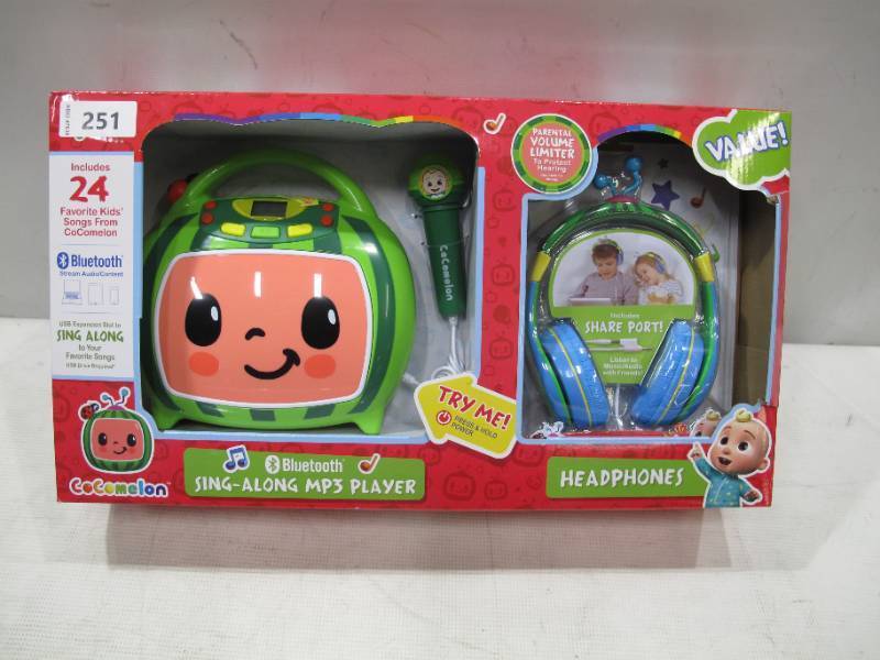 lot 320 image: NEW KIDdesigns Cocomelon Sing-Along MP3 Player with Volume Limiting Kids Headphones