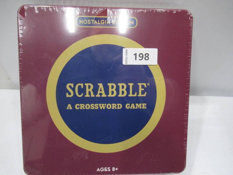 lot 337 image: NEW Scrabble Boardgame Nostalgia Edition in Collectible Tin by Winning Solutions