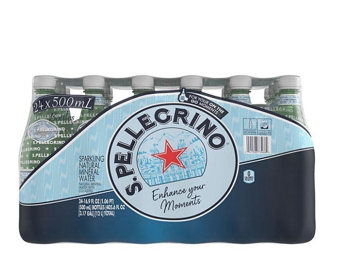 lot 187 image: NEW S.Pellegrino Sparkling Natural Mineral Water 16.9 fl. oz., 24 pk.
