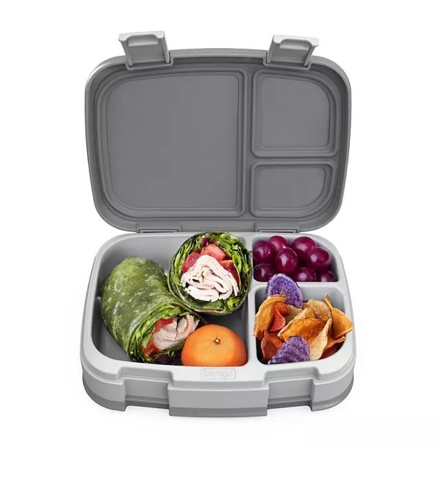 lot 190 image: NEW Bentgo Fresh 4-Compartment Leak-Proof Lunch Box - Gray