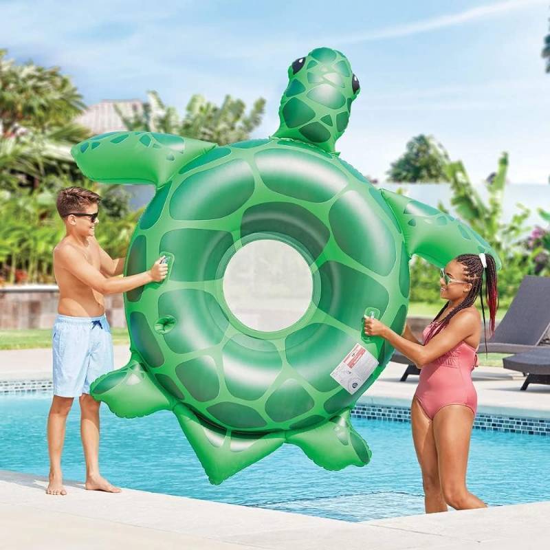 lot 739 image: NEW MEMBERS MARK Oversized Inflatable Pool Float - Sea Turtle