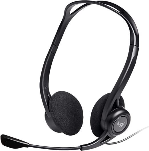 lot 416 image: NEW Logitech H370 USB Computer Headset Digital Sound Noise Canceling Mic Black