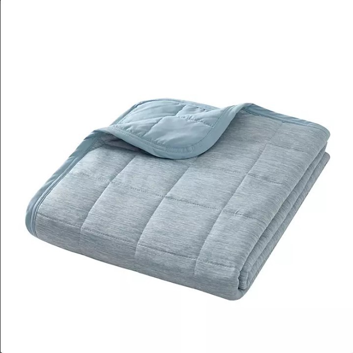 lot 228 image: Brookfield Home Cooling Throw 60x70 - Light Blue