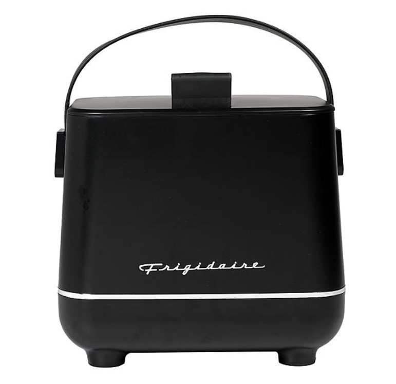 lot 336 image: NEW Frigidaire Top Opening 6-Can Insulated Mini FridgeCooler - Black