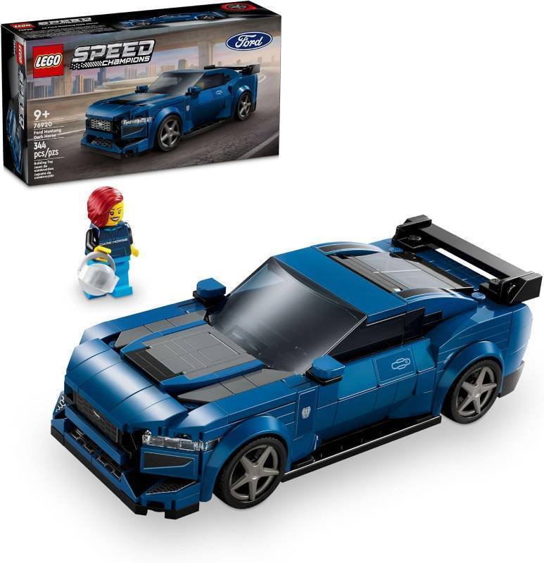 lot 292 image: NEW LEGO Speed Champions Ford Mustang Dark Horse Sports Car Toy, 9 Yrs Old and Up, 76920
