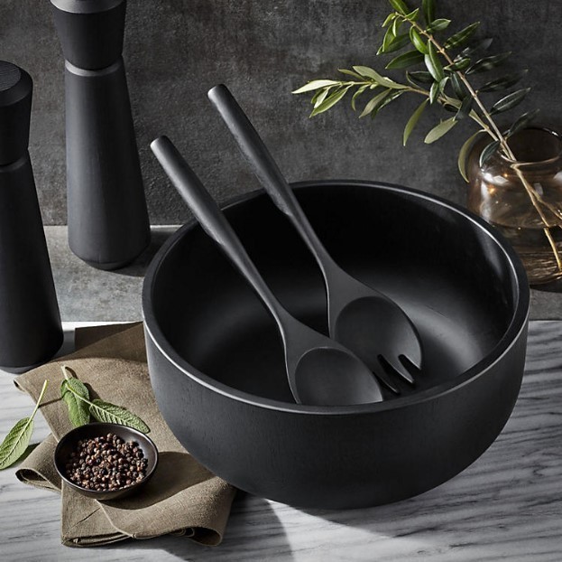 lot 306 image: NEW Members Mark 3 Piece Acacia Wood Salad Serving Set