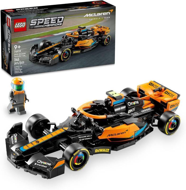 lot 308 image: NEW LEGO Speed Champions 2023 McLaren Formula 1 Race Car Toy Set ,Ages 9 and Up, 76919