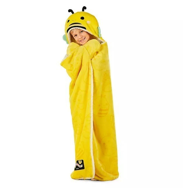 lot 313 image: NEW Squishmallows Hooded Throw - Sunny Bee