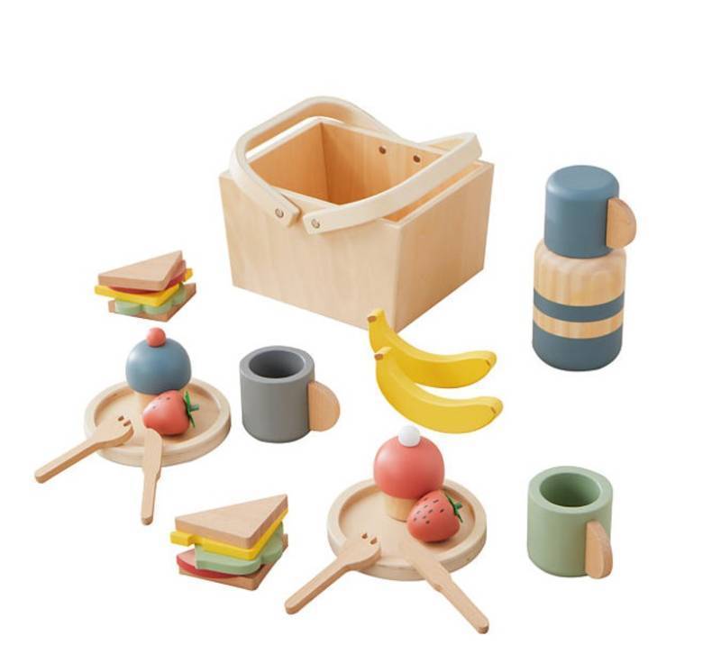 lot 325 image: NEW Wonder & Wise Wooden Picnic Playset