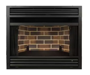 lot 80 image: NEW Pleasant Hearth Universal Circulating Zero Clearance 32 in. Ventless Dual Fuel Fireplace Insert
