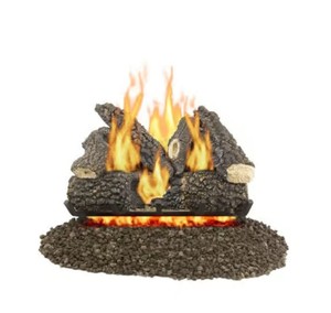 lot 81 image: NEW Pleasant Hearth Arlington Ash Fireplace Log Set Unlimited hr 56 lb