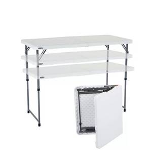 lot 82 image: Lifetime 4 Commercial Grade Adjustable Fold-in-Half Table