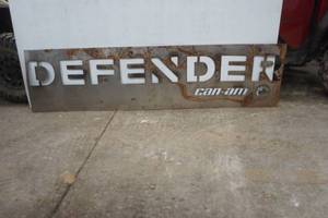 lot 7 image: Defender metal sign