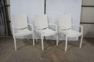 lot 71 image: wicker style patio chairs