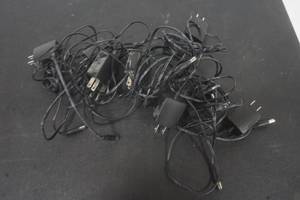 lot 132 image: lot of AC power adapters