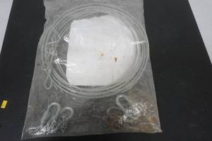 lot 134 image: 2 braided cables and chain links. Appears New.