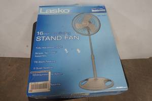 lot 152 image: Lasko 16 oscillating stand fan