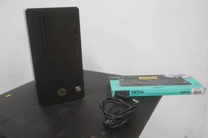lot 83 image: HP Pavilion gaming desktop and keyboard