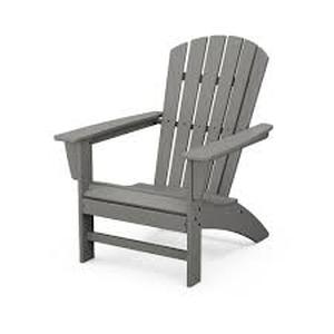 POLYWOOD Grant Park Traditional Curveback Slate Grey Plastic Patio Adirondack Chair Outdoor (Set of 1)  Customer Returns See Pictures
