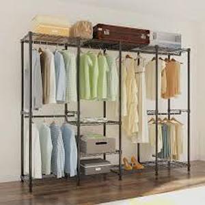 Karl home Black Iron Clothes Rack 74.81 in. W x 70.87 in. H   Customer Returns See Pictures
