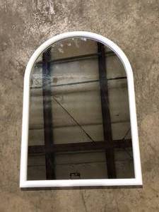 StyleWell Kids Medium Arched Wood Framed Bright White Mirror (20 W in. x 28 in. H)  Customer Returns See Pictures